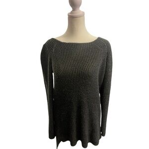 Merona Dark Gray Knit Long Sweater Size Medium